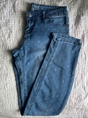 Women's Blue Anchor-Print Jeans